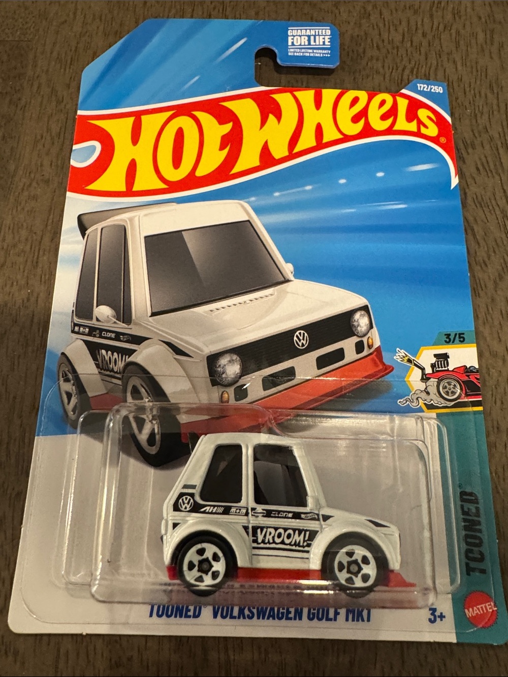 Hot Wheels TUNED Volkswagen Golf MK1 Toy Car - White